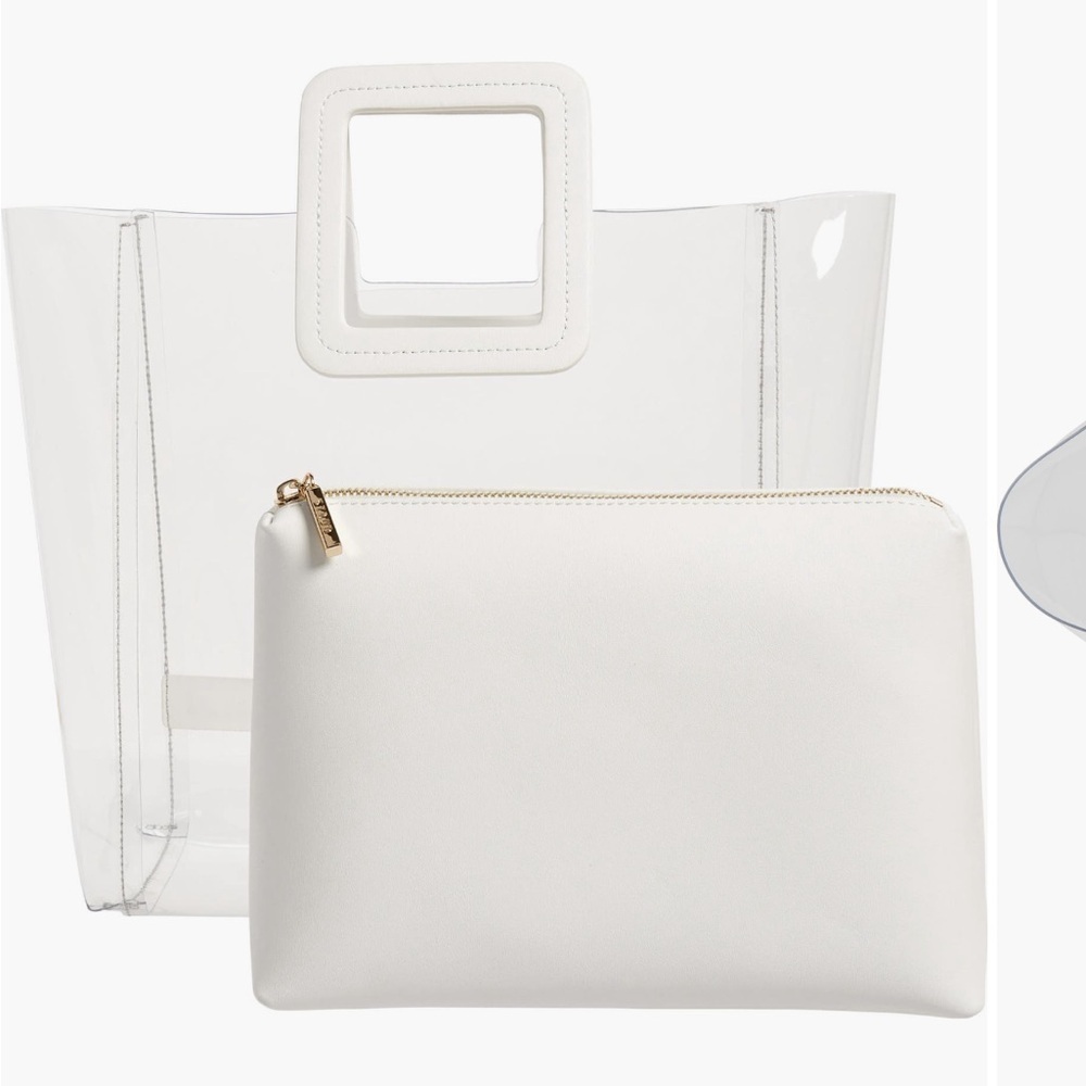 STAUD Clear Tote with White Pouch - Picture 2 of 8